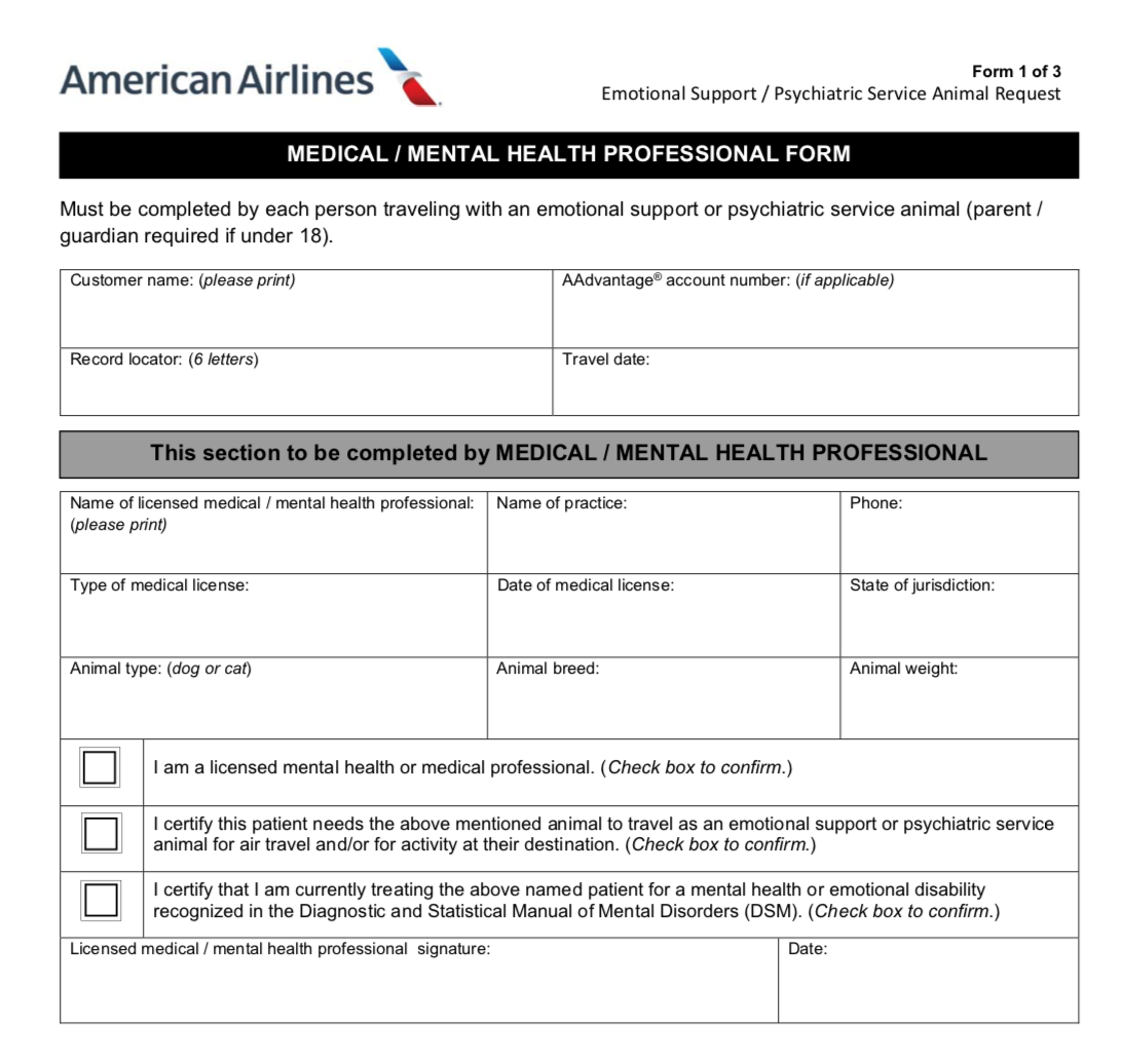 American Airlines - Emotional Support 