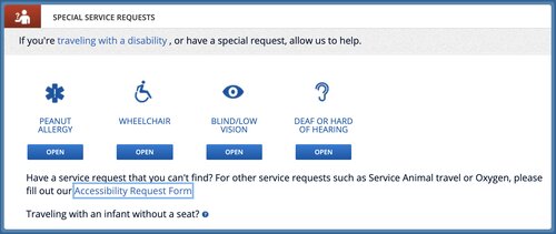 Delta Special Request Page