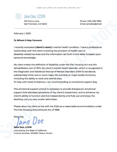 How to Know if Your ESA Letter is Legit - ESA Doctors