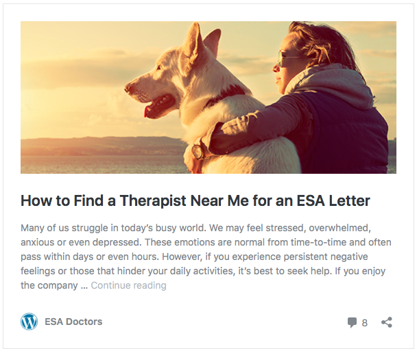 how to find a therapist for an ESA letter