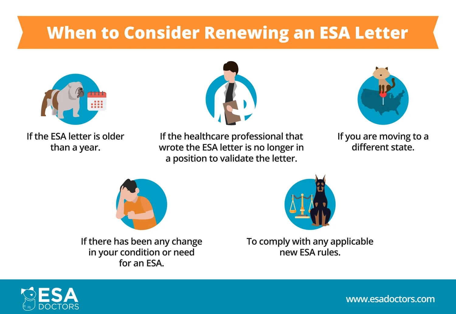 When to Consider Renewing an ESA Letter - Infographic - ESA Doctors