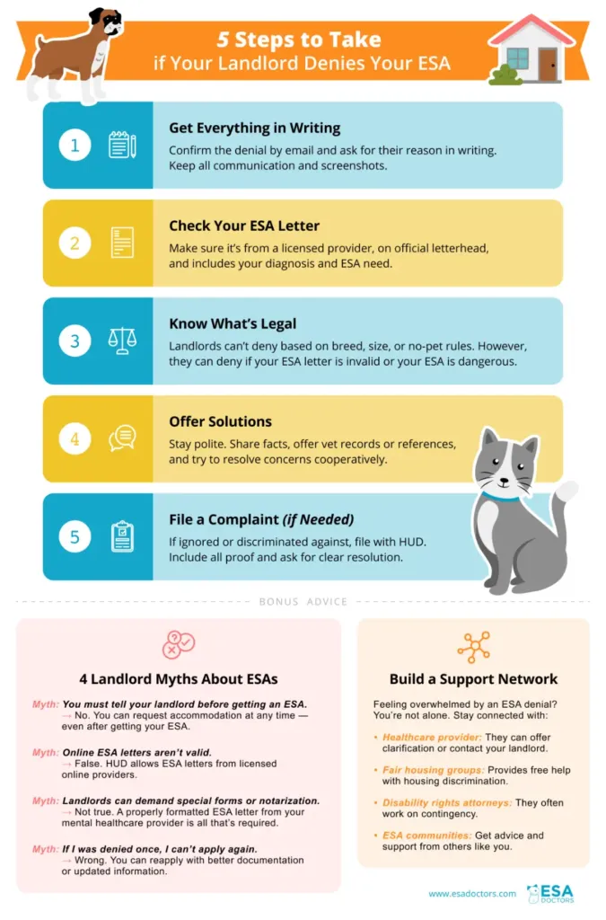 5 Steps to Take if Your Landlord Denies Your ESA