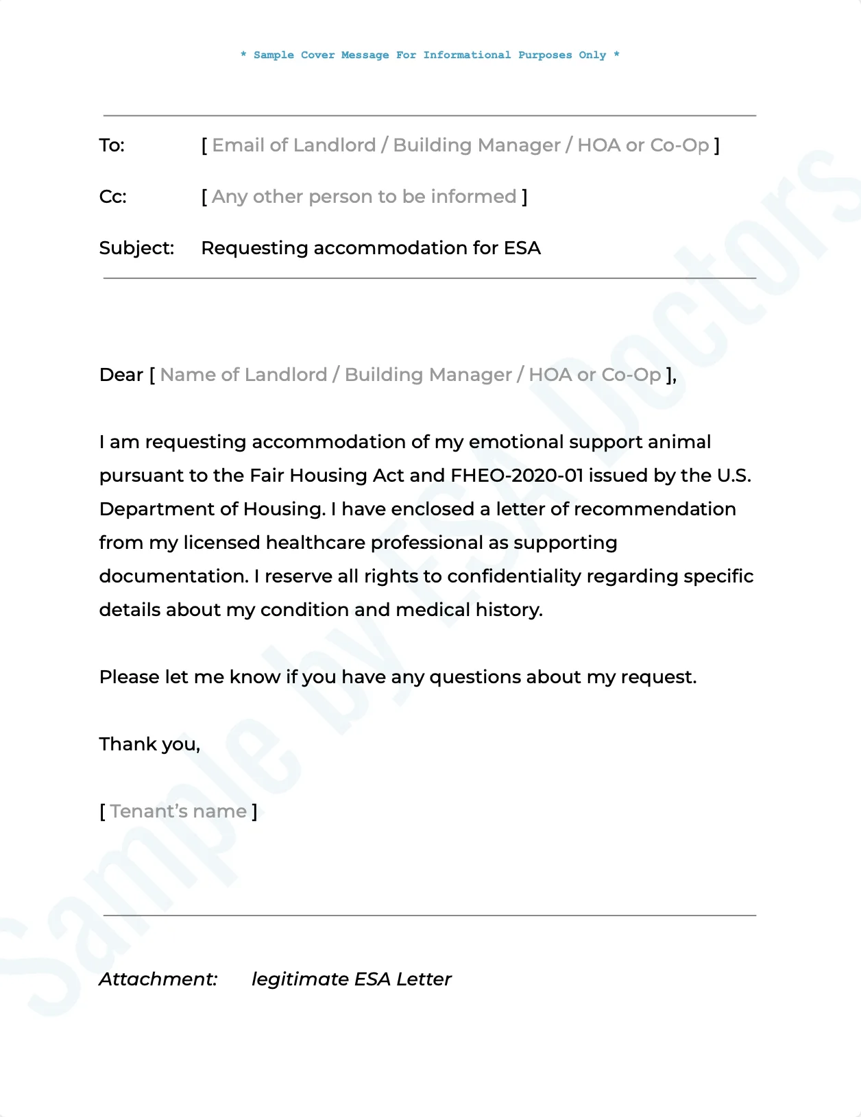 How Do I Tell My Landlord I Have An ESA ESA Doctors