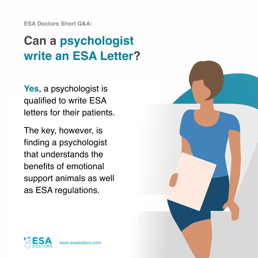 Can a Psychologist Write an ESA Letter