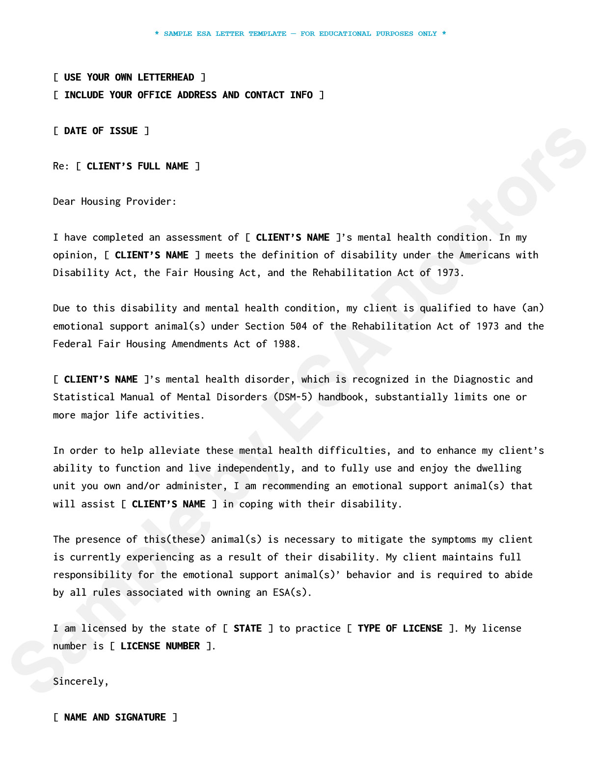 Esa Letter Head