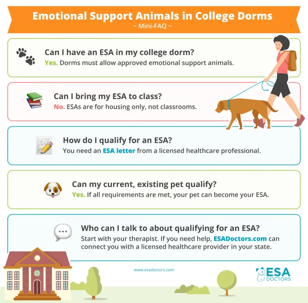Emotional Support Animals in College Dorms -- Mini-FAQ