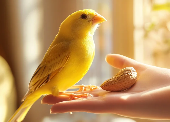 A bird during emotional support animal training