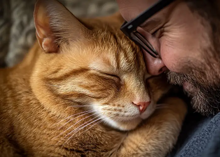 A cat during emotional support animal training