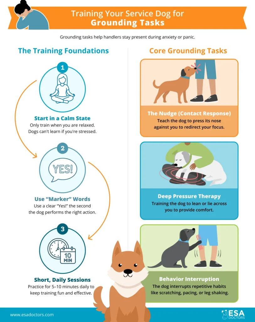 Training Your Service Dog for Grounding Tasks