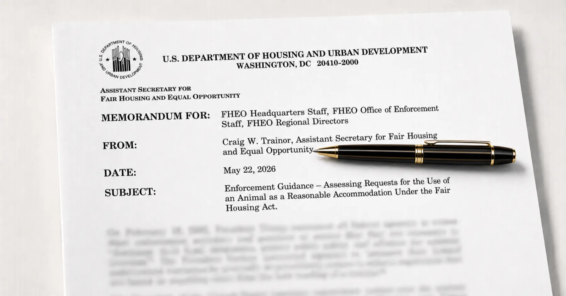 What the New HUD Memo Means for You and Your ESA
